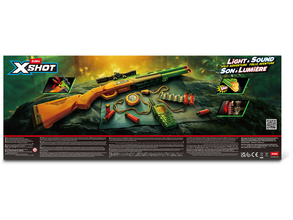 Zuru X-Shot Escopeta Wild Adventure con Luz y Sonidos