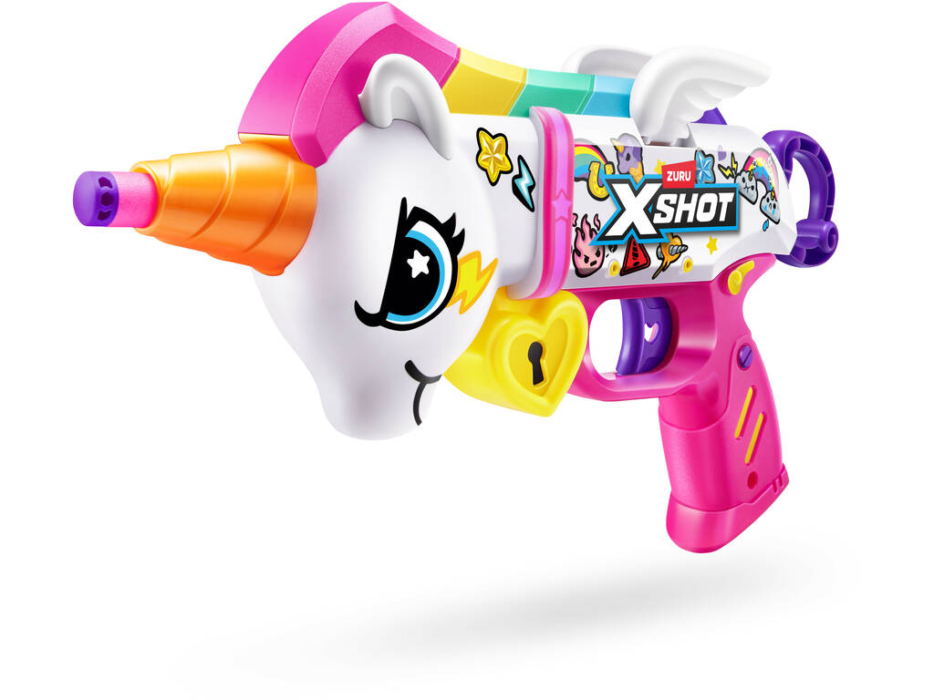 Zuru X-Shot Pack 2 Lanzadores de Dardos Blastercorn Double Rizz con 32 Dardos