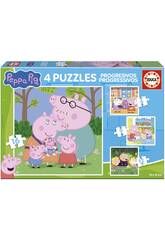 Progressive Puzzles Peppa Pig 6-9-12-16
