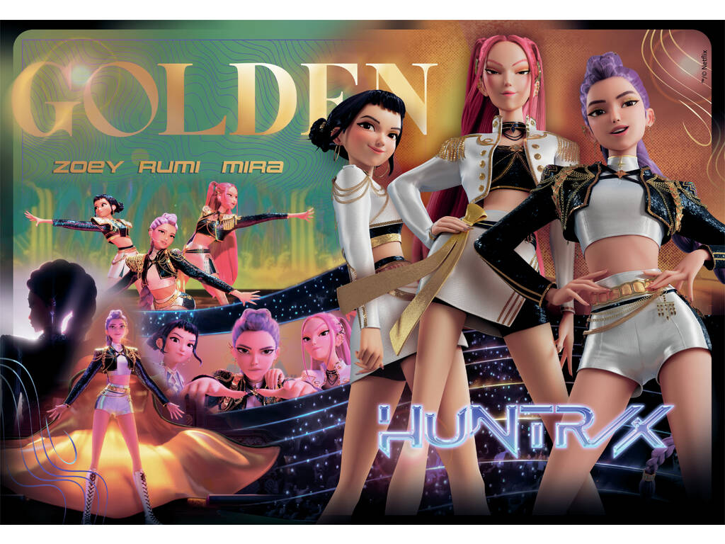 Puzzle 1000 K-Pop Demon Hunters Golden Huntrix con Póster - imagen 2