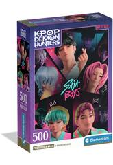 Puzzle 500 K-Pop Demon Hunters Saja Boys avec affiche