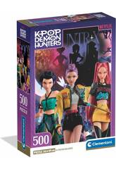 Puzzle 500 pièces K-Pop Demon Hunters Huntrix avec poster