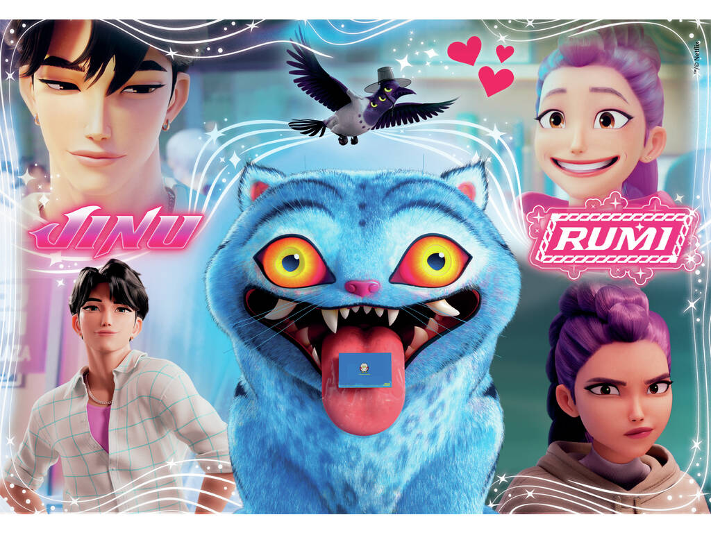 Puzzle SuperColor 104 K-Pop Demon Hunters Rumi, Jinu y Derpy