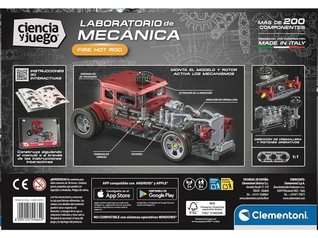 Science et jeu Laboratoire de mécanique Fire Hot Rod