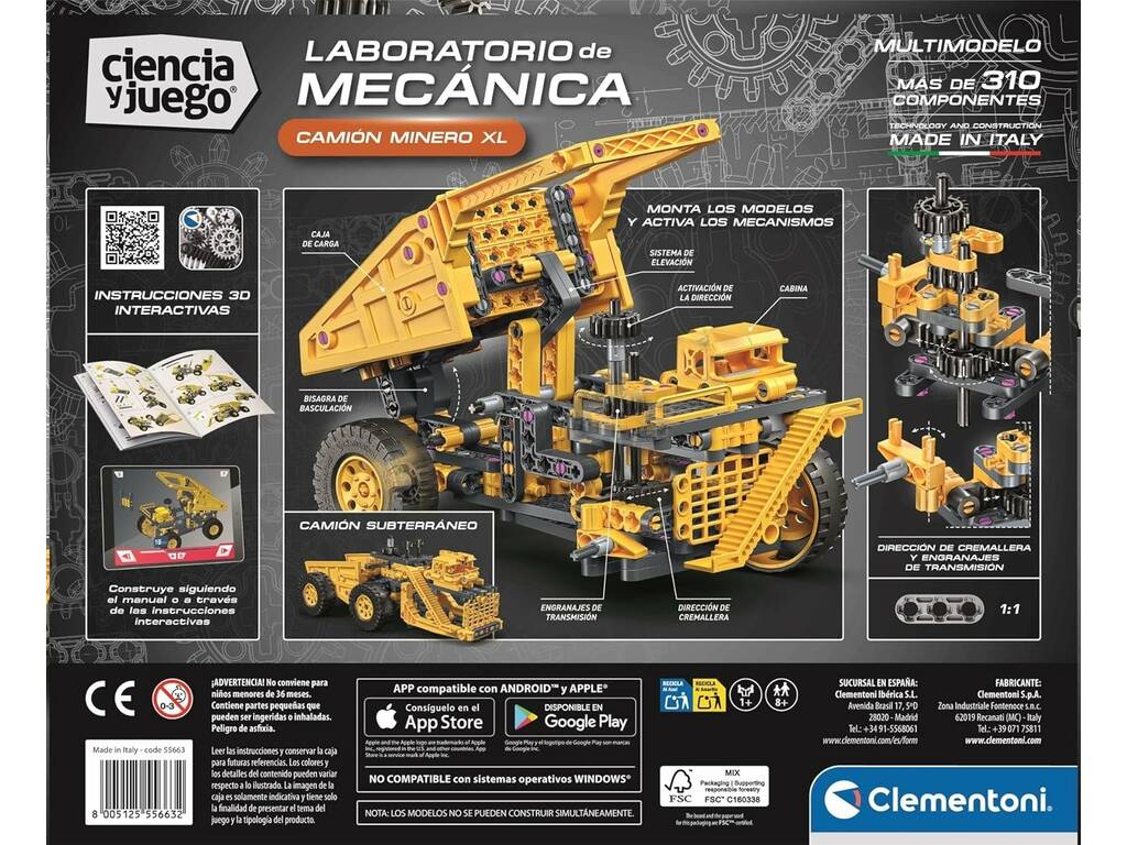 Ciência e Jogo Laboratório de Mecânica Camião Mineiro XL 2 em 1