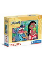 Puzzle Cubes Disney Stitch 12 Peças