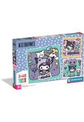 Puzzle 3x48 Super Color Kuromi