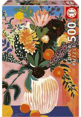 Puzzle 500 pièces Fleur bohème