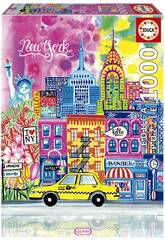 Puzzle 1000 pièces New York, Wonderlust par Car Pintos