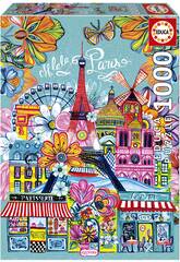 Puzzle 1000 pièces Paris, Wonderlust By Car Pintos