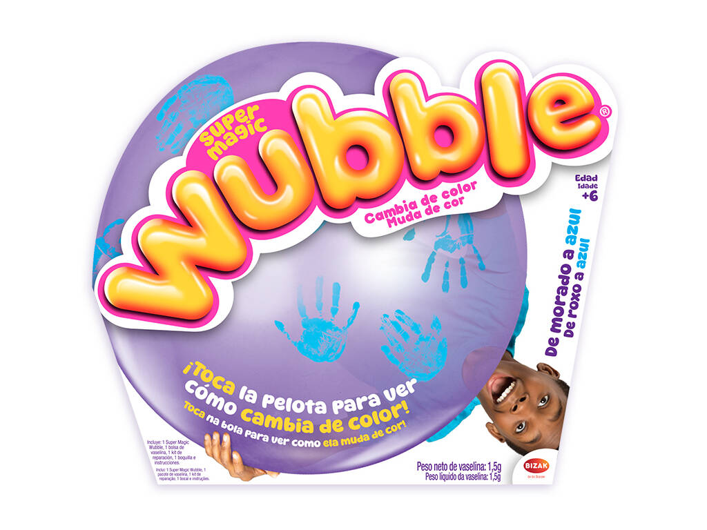Super Magic Wubble Pelota Hinchable Que Cambia de Color