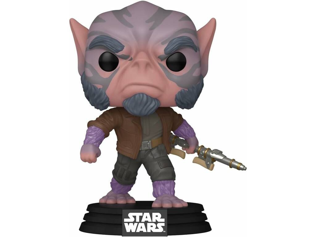 Funko Pop Star Wars The Mandalorian And Grogu Figura Zeb Orrelios con Cabeza Oscilante