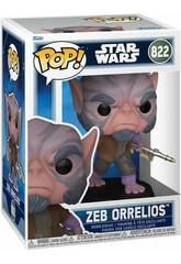 Figurine Funko Pop Star Wars The Mandalorian et Grogu Zeb Orrelios avec tête articulée