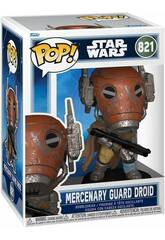 Figurine Funko Pop Star Wars The Mandalorian et Grogu Droïde de garde mercenaire avec tête articulée