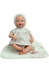 Muñeca Bebé Reborn Leia de 45 cm con Chupete y Manta