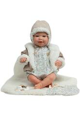 Muñeco Bebé Reborn Angel de 45 cm con Chupete y Manta