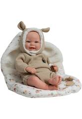 Muñeca Bebé Reborn Candela de 45 cm con Chupete y Saquito de Dormir