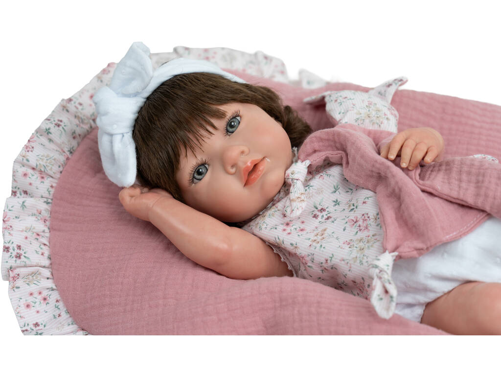Muñeca Bebé Reborn Alba Rosa de 38 cm con Manta y Doudou - imagen 3