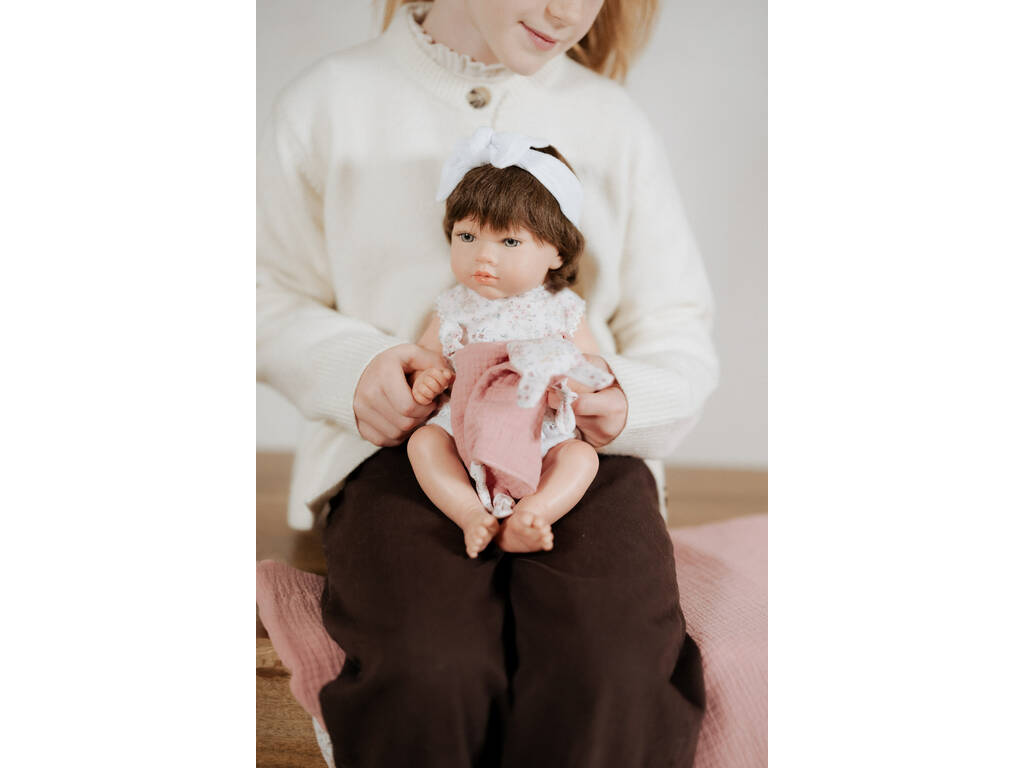 Muñeca Bebé Reborn Alba Rosa de 38 cm con Manta y Doudou - imagen 4