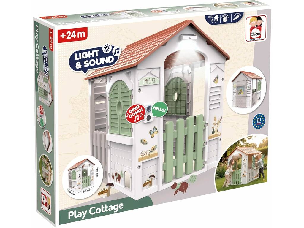 Casa Infantil Play Cottage de 104x84x103 cm con Luz y Sonidos