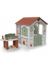 Maison pour enfants BBQ House 104x84x103 cm avec barbecue 54x70x33,5 cm et accessoires