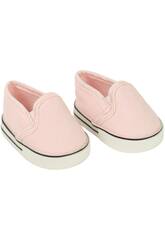 Sapatos Purpurina Prateados para Bonecas Bebés de 40 cm