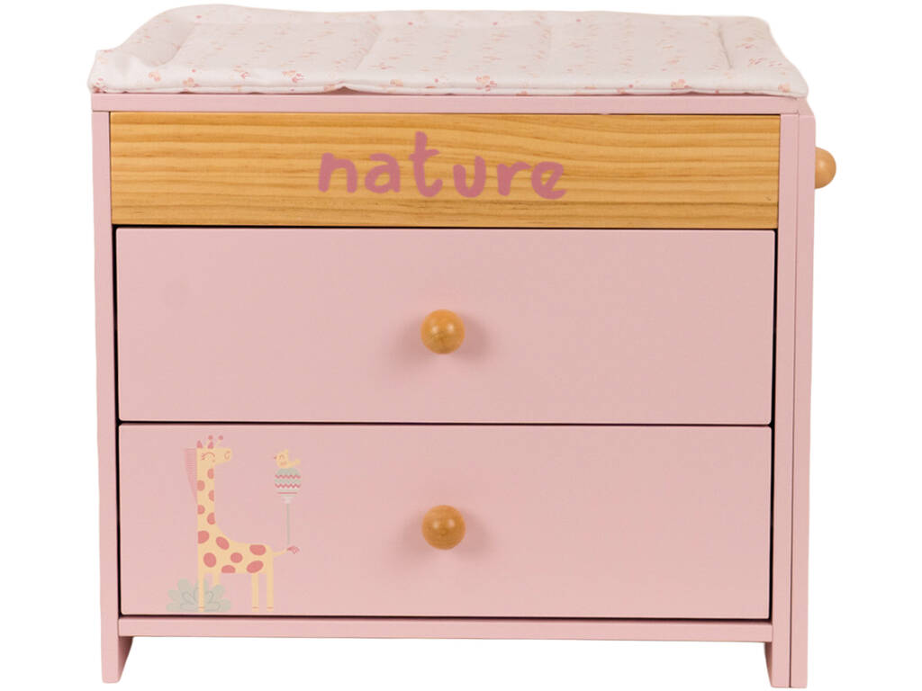 Ma table à langer 3 en 1 en bois Nature avec baignoire de 32 x 71 x 29 cm