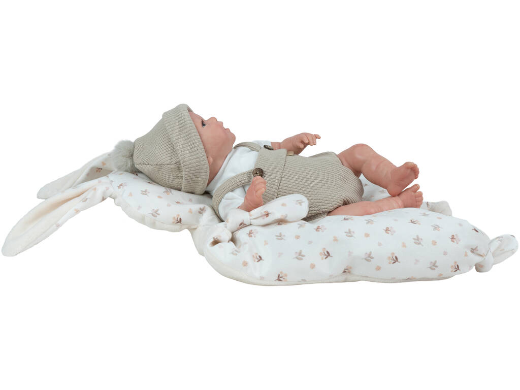 Reborn Babypuppe Mateo Beige 35 cm mit Kissen