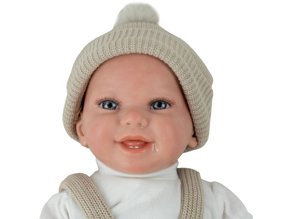 Reborn Babypuppe Mateo Beige 35 cm mit Kissen