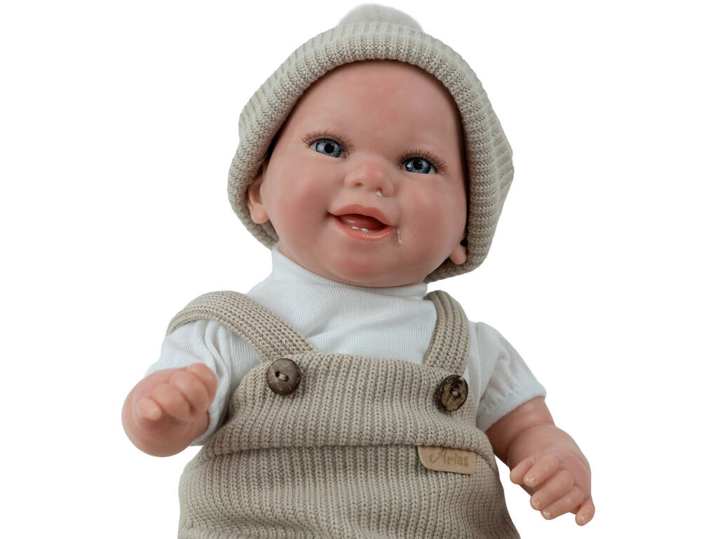Reborn Babypuppe Mateo Beige 35 cm mit Kissen