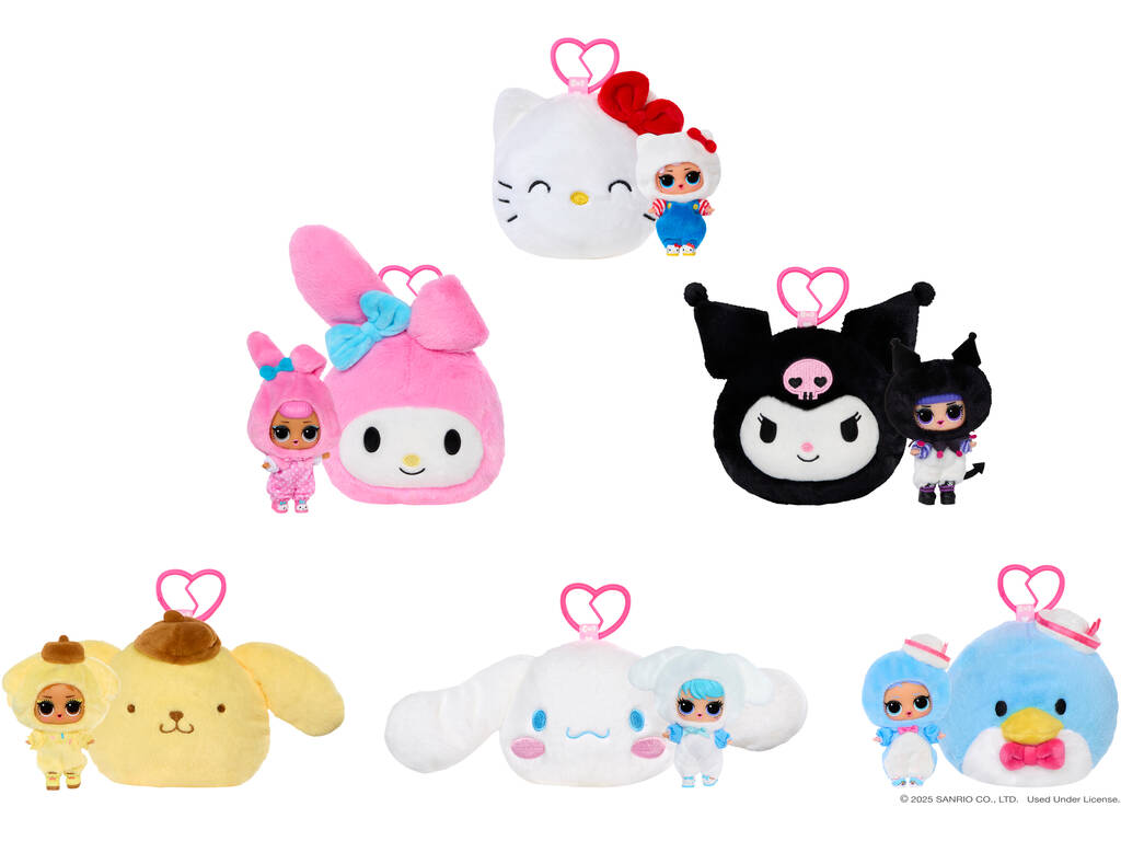 LOL Surprise! Hello Kitty And Friends Peluche Reversible con Sorpresas