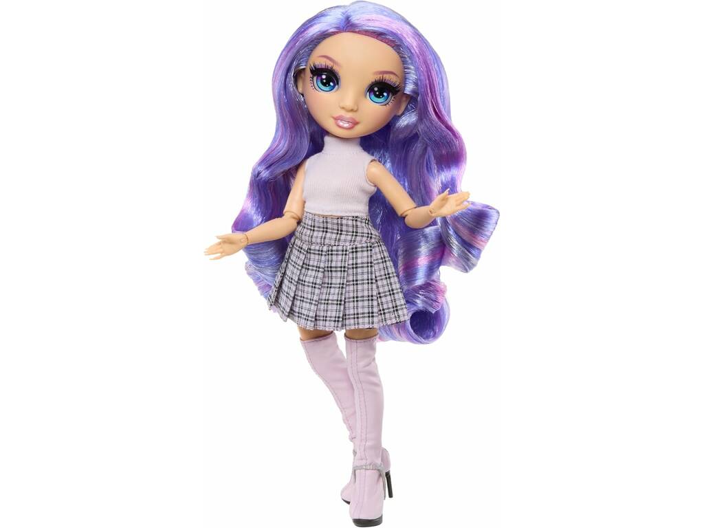 Rainbow High Style Icons Muñeca Violet Willow con 2 Looks