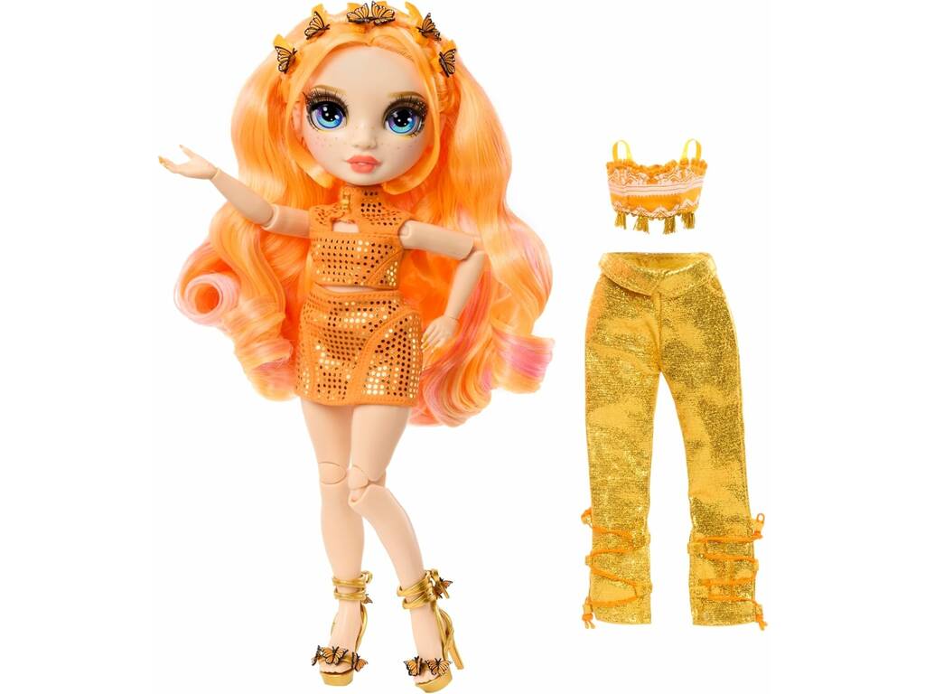 Rainbow High Style Icons Muñeca Poppy Rowan con 2 Looks