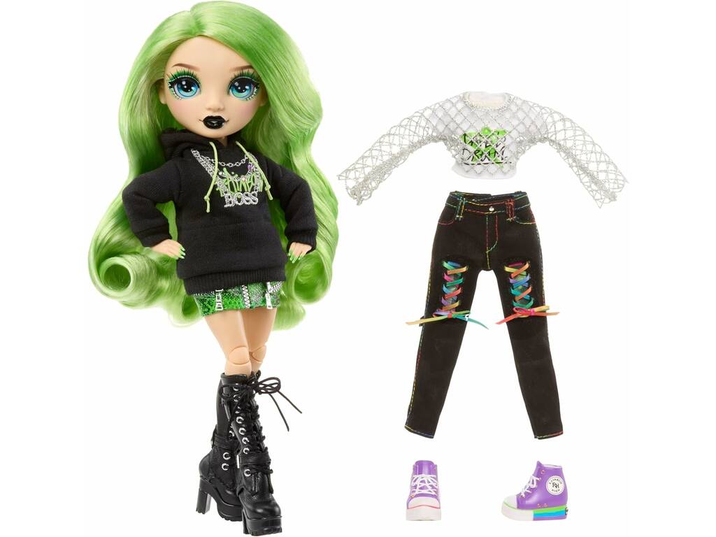 Rainbow High Style Icons Muñeca Jade Hunter con 2 Looks