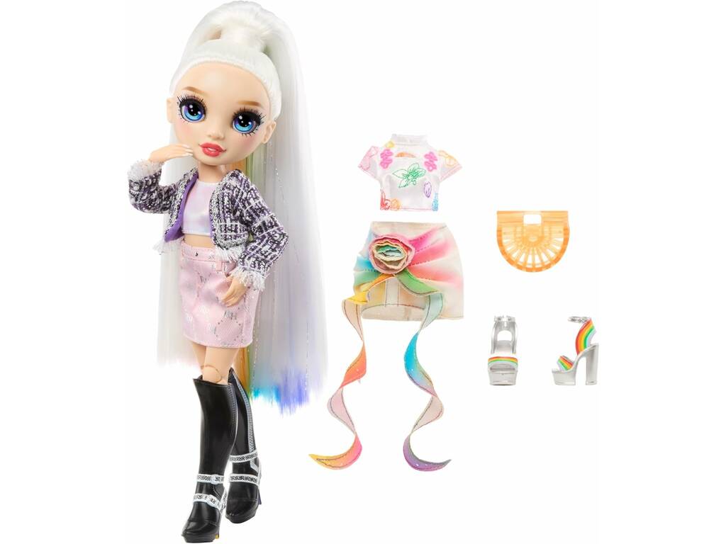 Rainbow High Style Icons Muñeca Amaya Raine con 2 Looks