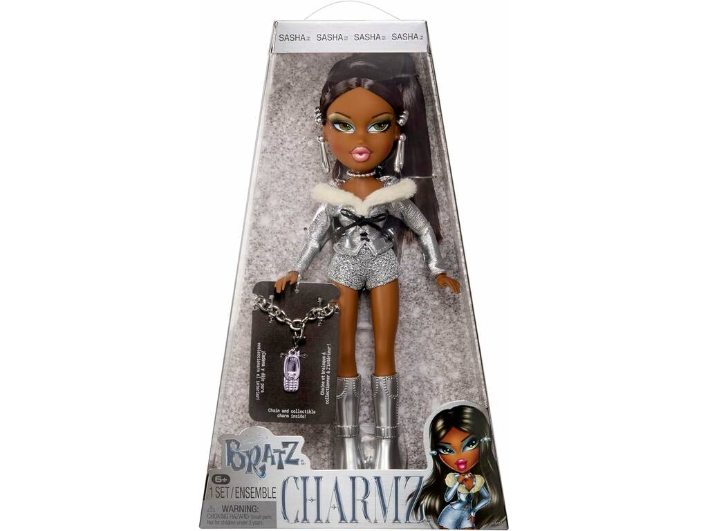 Bratz Charmz Muñeca Sasha con Cadena y Charm