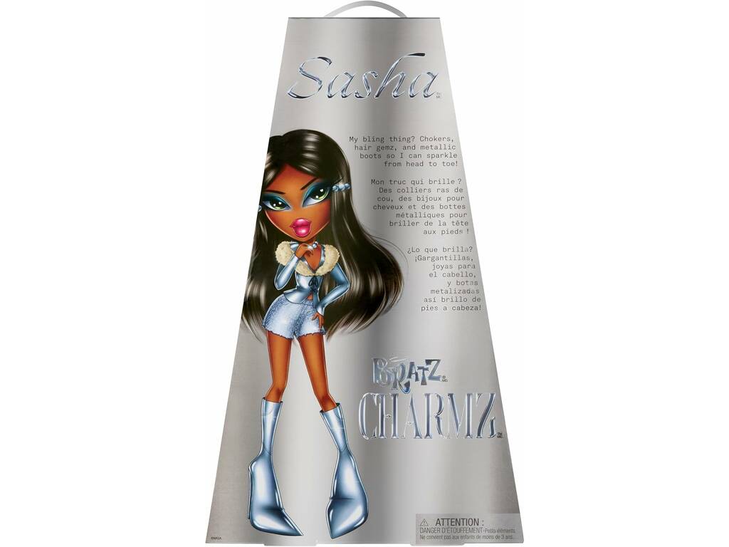 Bratz Charmz Muñeca Sasha con Cadena y Charm