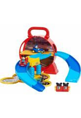 Disney Jr. Mickey Mouse Clubhouse Garage Stow'n Go avec 2 véhicules