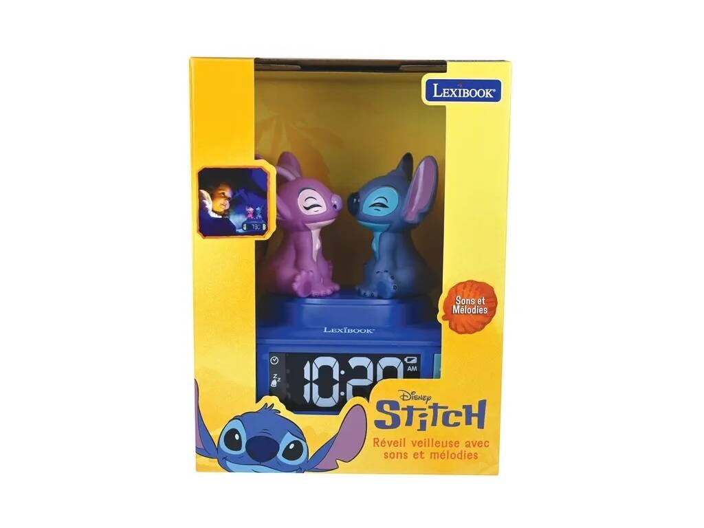 Disney Stitch Reloj Despertador Digital Stitch y Angel 3D con Luz y Sonidos - imagen 2