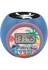 Disney Stitch Reloj Despertador Redondo Proyector con Luz