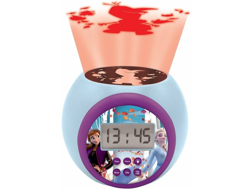 Disney Frozen Reloj Despertador Redondo Proyector con Luz - imagen 3