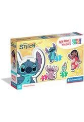 Puzzle My First Puzzles Super Color 3-6-9-12 Disney Stitch