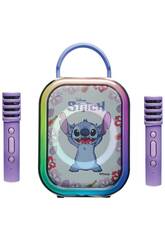 Enceinte karaoké sans fil Disney Stitch de 14 cm avec 2 microphones