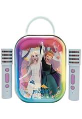 Disney Frozen Altavoz Karaoke Inalámbrico de 14 cm con 2 Micrófonos