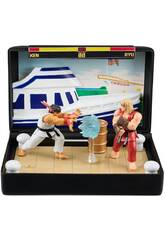 Console Heroes Sega Mega Drive Diorama Street Fighter II com Ryu e Ken