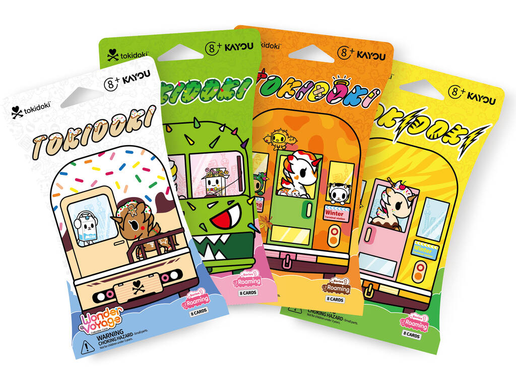 Cartes à collectionner Tokidoki Wonder Voyage Série 1 Roaming Sachet sous blister contenant 8 cartes