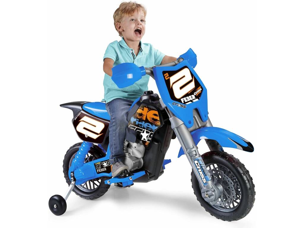 Feber Rider Cross Azul de 6V con Casco