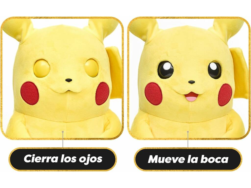 Pokémon Puppetronics Real FX Muñeco Pikachu con Más de 120 Sonidos y Reacciones de 40 cm
