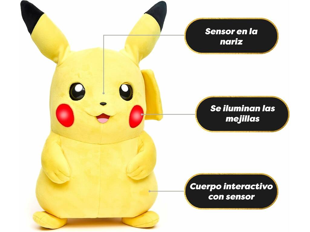 Pokémon Puppetronics Real FX Muñeco Pikachu con Más de 120 Sonidos y Reacciones de 40 cm