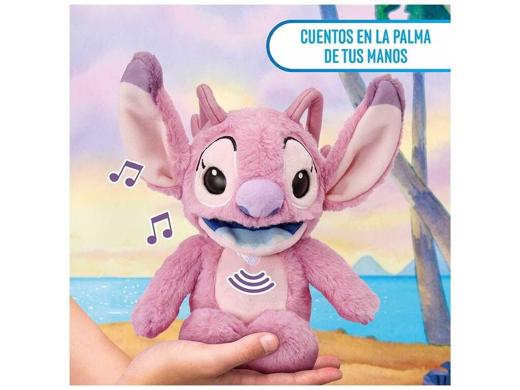 Disney Stitch Peluche Palm Puppetronics Angel da 20 cm con suoni e azioni realistici
